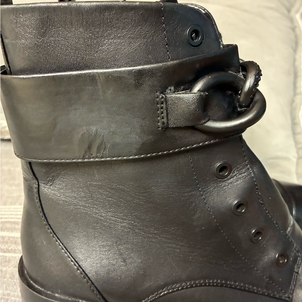 Karl Lagerfeld Black Combat Boots - Picture 5 of 8
